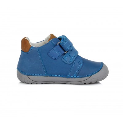 D.D. step barefoot chlapčenská detská celokožená obuv S070-655 Bermuda Blue